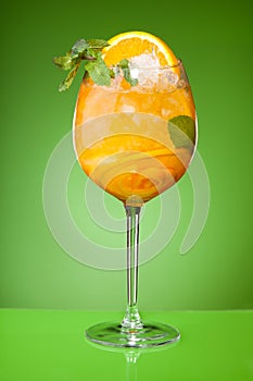 Refreshing summer orange drink