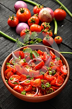 Refreshing Summer salad with fresh vegetables