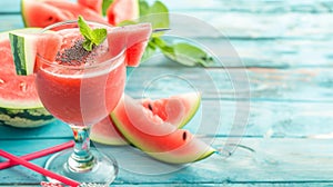 Refreshing Summer Vibes: Indulge in the Frosty Watermelon Smoothie Sensation!