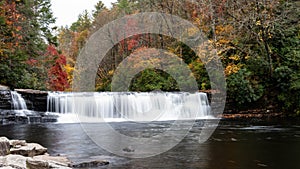 Refreshing Waterfall Hidden Deep in the Autumn Forest