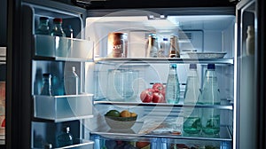 refreshment drinking water at refrigerator