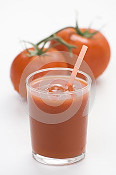 Refreshment and healthy diet drink tomato juice