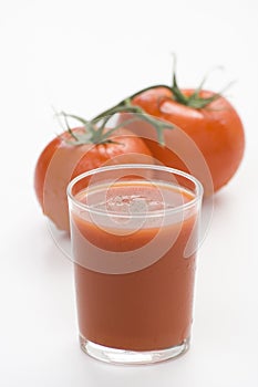 Refreshment and healthy diet drink tomato juice