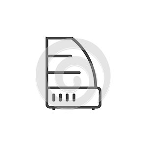 Refrigerated display case line outline icon