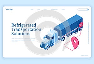 Refrigerated transportation isometric landing page