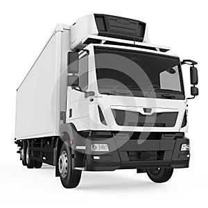 Refrigerated Truck Isolated