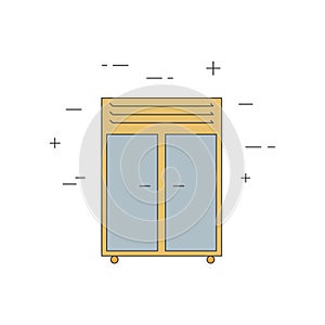 Refrigeration isolated line icon.