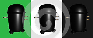 Refrigerator compressor illustration 3D image