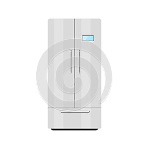 Refrigerator double leaf fridge kitchen white flat