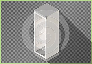 Refrigerator flat isometric fridge 3d