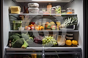 refrigerator fully stocked with an array of fresh and nutritious foods