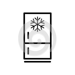 Refrigerator icon flat vector template design trendy