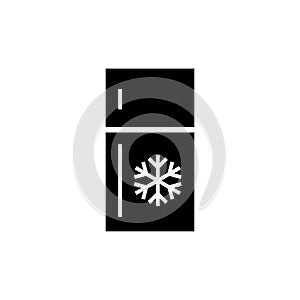 Refrigerator icon flat vector template design trendy