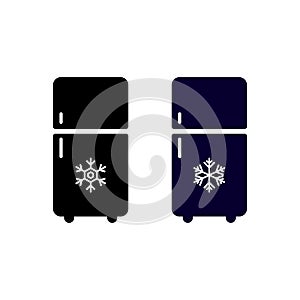 Refrigerator icon. Vector on isolated white background. EPS 10