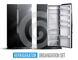 Refrigerator Organization Monochrome Set