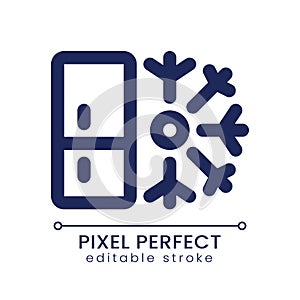 Refrigerator pixel perfect linear ui icon