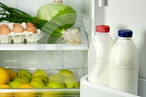 Refrigerator with some kinds of food