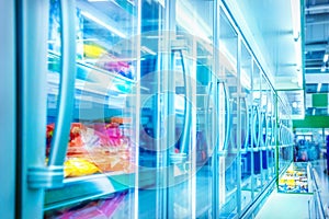 Refrigerator in the supermarket