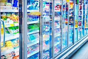 Refrigerator in the supermarket