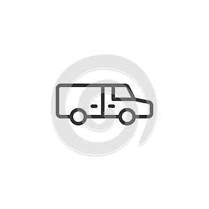 Refrigerator, truck line icon