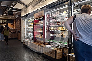 Refrigerators in a Pret a Manger cafe