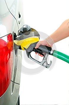 Refuel gasoline in gas-station photo