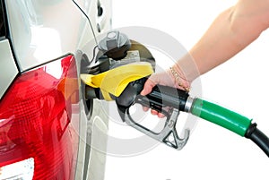 Refuel gasoline in gas-station photo