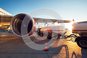 Refueling of the airplane