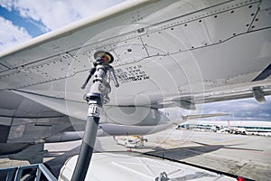 Refueling of airplane