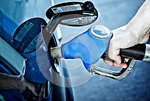 Refueling a car photo