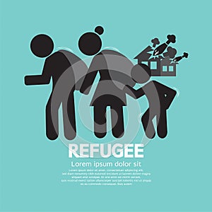 Refugees Evacuee Symbol. photo