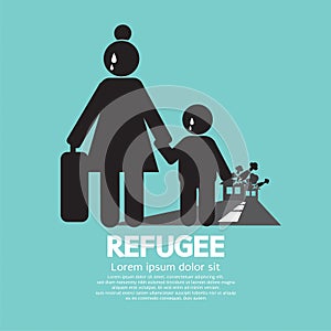 Refugees Evacuee Symbol. photo