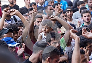 Refugees protest at Keleti train station