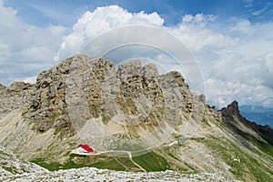 Refugio in the Alp mountains photo