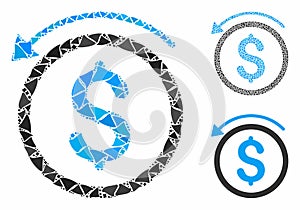 Refund Composition Icon of Humpy Pieces