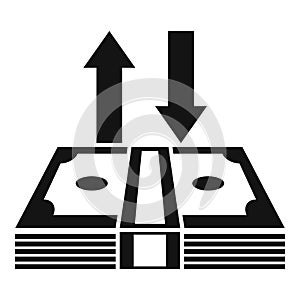 Refund deposit money icon, simple style