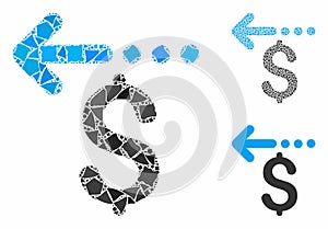 Refund Mosaic Icon of Unequal Elements