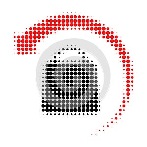 Refund Shopping Halftone Dotted Icon