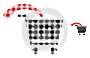 Refund Shopping Order Halftone Dotted Icon