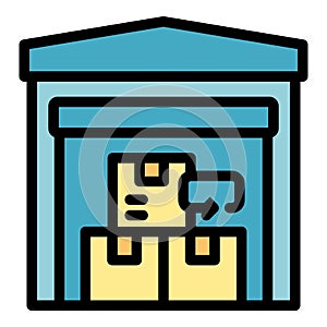 Refund warehouse icon vector flat