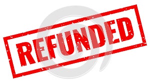 Refunded red grunge stamp