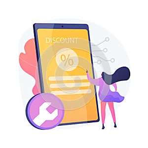 Refurbished device abstract concept vector illustration