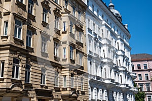 Refurbished old apartment buildings