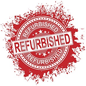 Refurbished product vector rubber stamp vector illustration on white