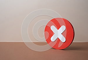 Refusal sign. Prohibition and restrictions. Access limitation concept, regulatory bans