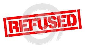 Refused typographic stamp