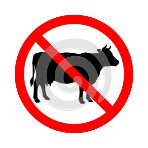 Refusing to eating animals symbol