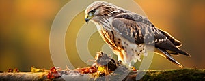 Regal bird of prey enjoying meal in its natural environment nature shot. Concept Wildlife Photography, Bird of Prey, Nature