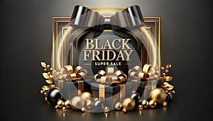 Regal Black Friday Display. Neon Frame & Lavish Gifts