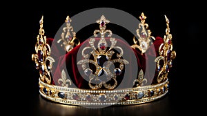 The Regal Coronation Tiara Isolated on a Dark Background